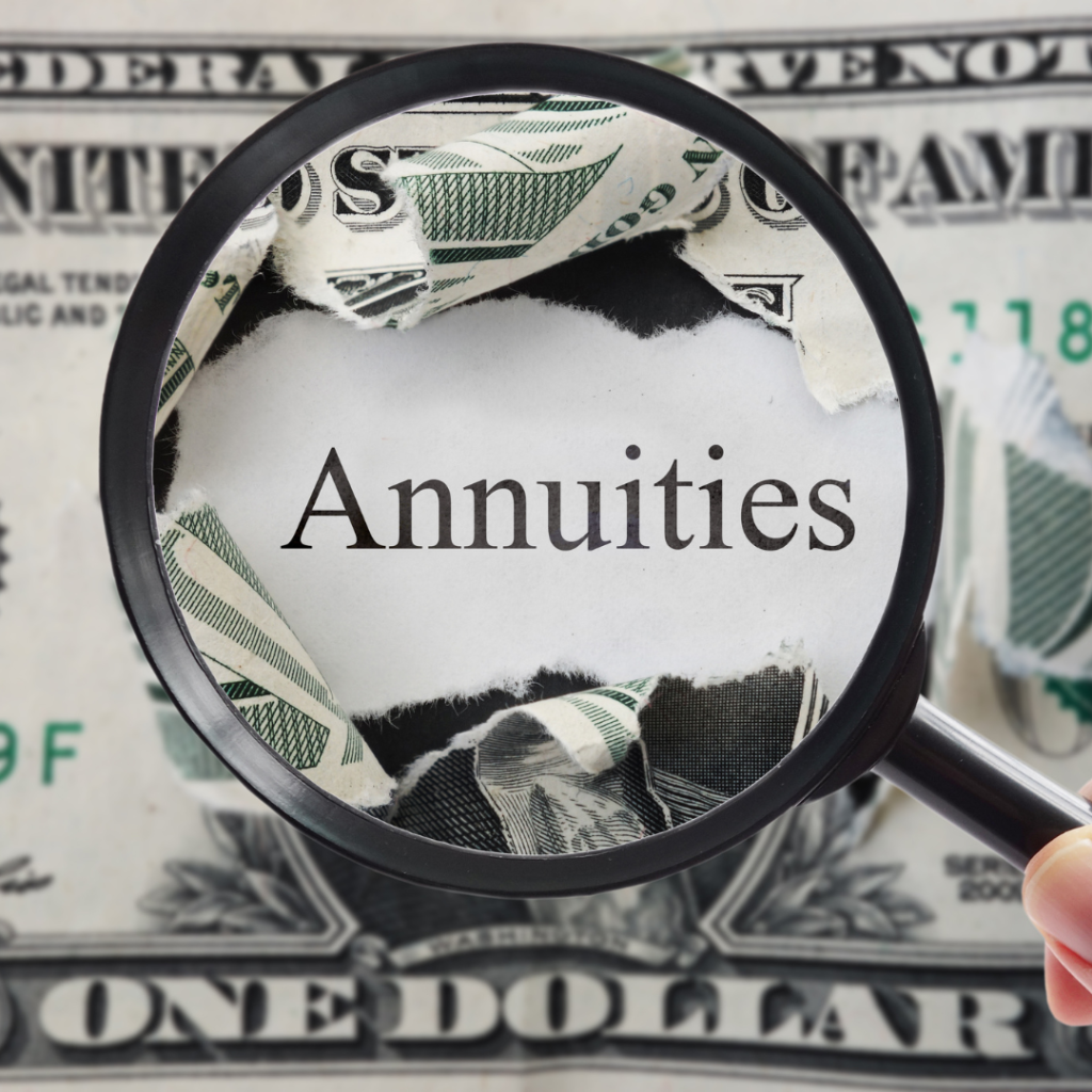 Graphical representation of annuities as a reliable income stream, ensuring a stable and secure financial future in retirement.